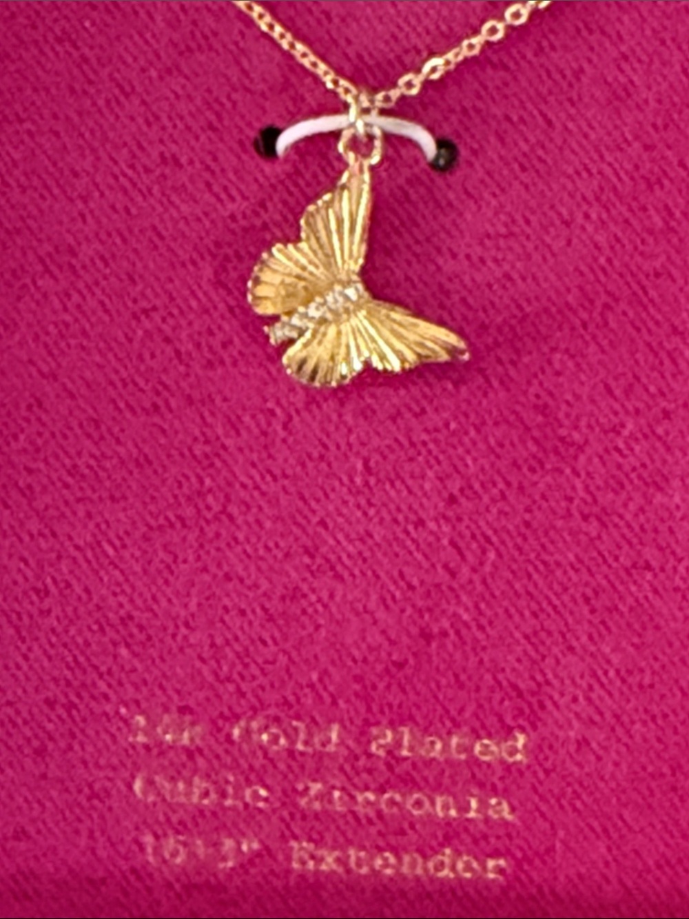 Butterfly necklace 14k gold
Plated cubic zirconia NWT - Picture 2 of 4